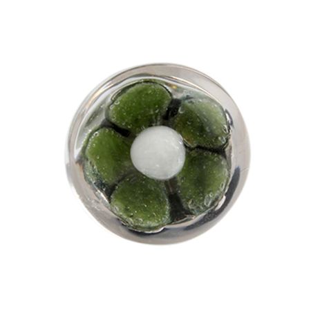 Forest Green Glass Wine Stopper Knob